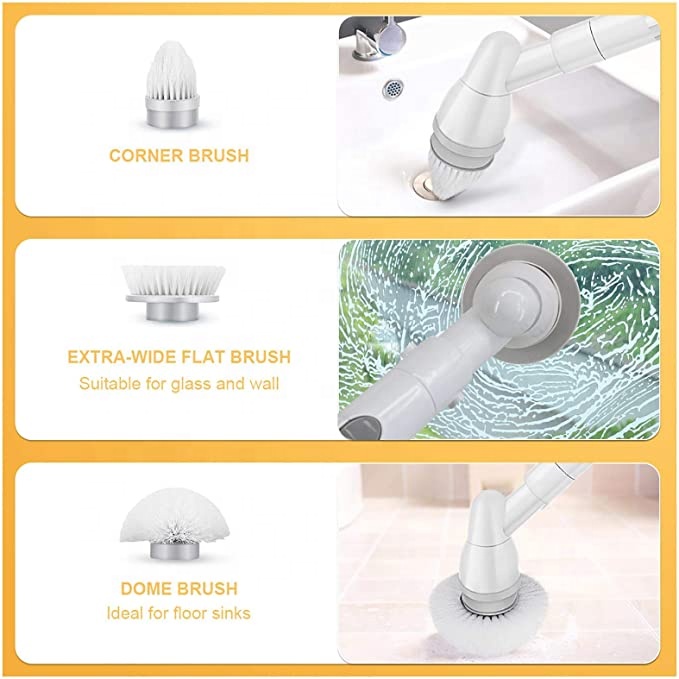 щетка 4000mah скруббера 1.5kg силы закрутки Bathroom 54*14.8cm электрическая электрическая очищая