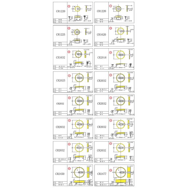 3 Volt 600mah lithium button battery CR2450 pin lithium battery customization