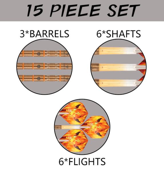 Emyth 90% Tungsten Steel Tip Darts 22g IVAN Set