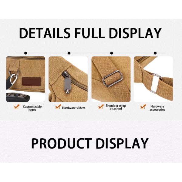 Sympathybag Canvas Multi Layer Crossbody Bag Men's Shoulder Bag