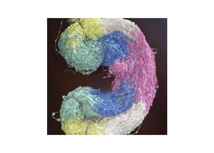 100% Polyester Multi Color Crochet Fancy Yarns For Knitting Scarf , Eco Friendly