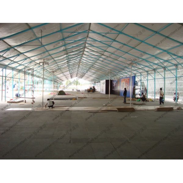 18m White Waterproof Outdoor Exhibition Tents For Car Show / Flowers Show