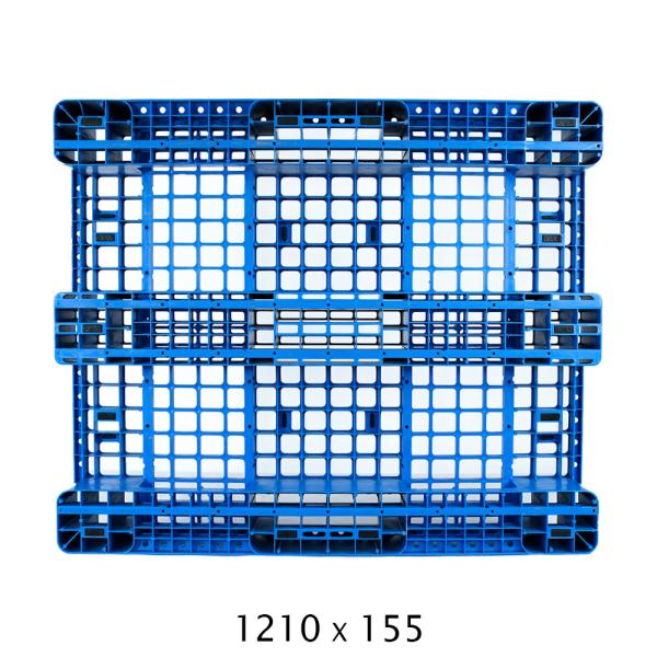 Paleta de plástico pesado de tamanho Euro Standard 1200*800 com barra de aço certificada ISO9001