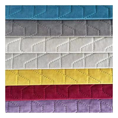 100% Polyester Luxury Sofa Fabric Knitted Waterproof With Embroidered Pattern