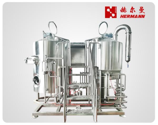 PLC Control 800L Micro Brewery Equipment With Sanitary And Efficiency Wort Pump