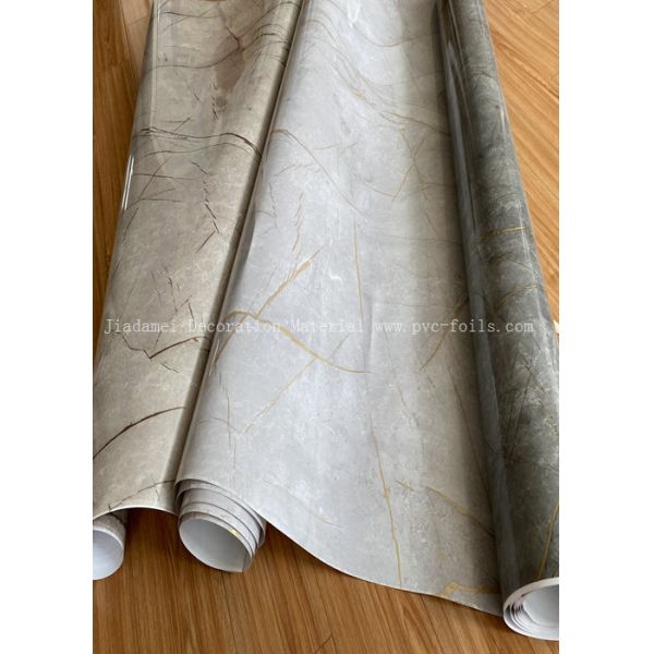 High Gloss Marble Effect PVC Decorative Film ROHS Certified Manufacturing