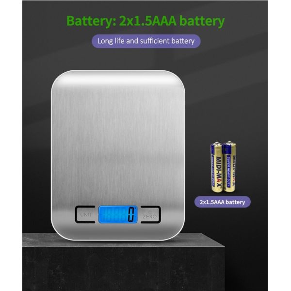 Anti - Finger Steel Platform 5KG Electronic Digital Weighing Scale