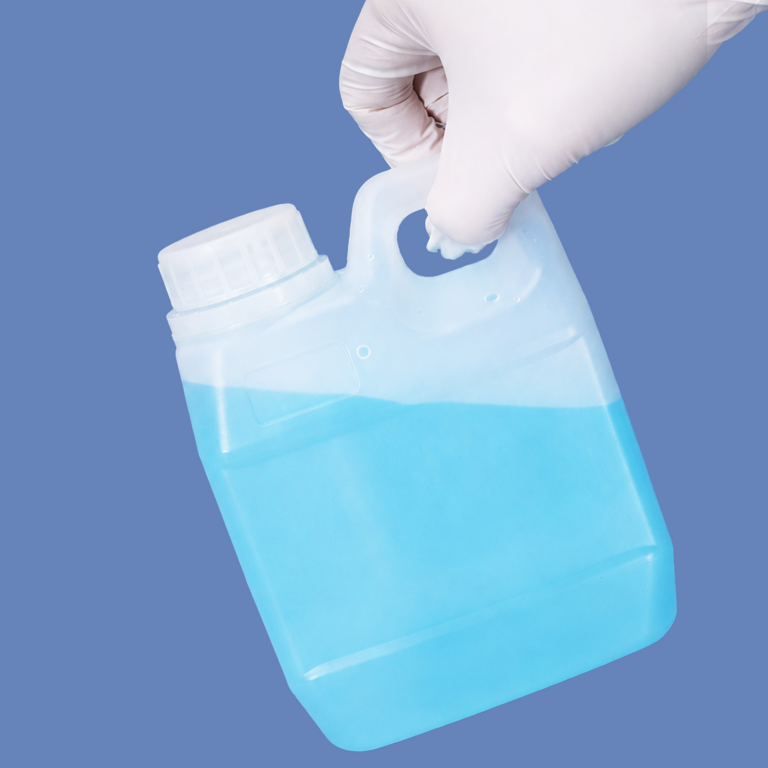 0.5L HDPE Plastic Jerry Can for Oil Water Wine Packaging White Translucent Plastic F-Style Jug