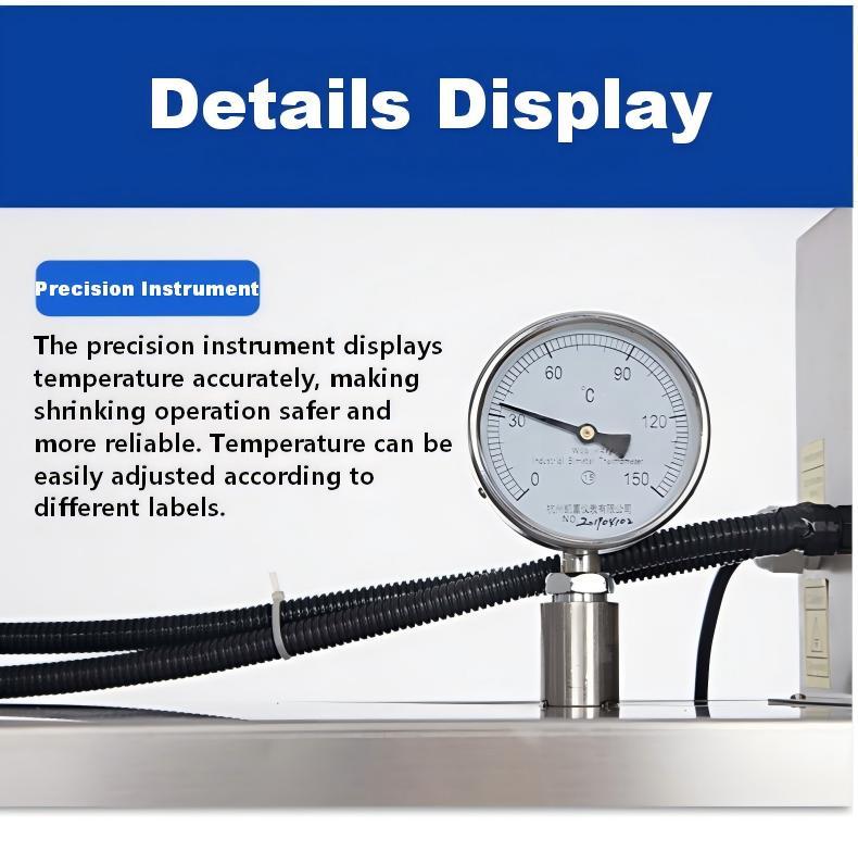 Fully Automatic Electric PLC-Controlled Steam Heat Shrink Wrapping Machine PVC/PET Film Sleeve Wrapper for Beverage Bottles Cans
