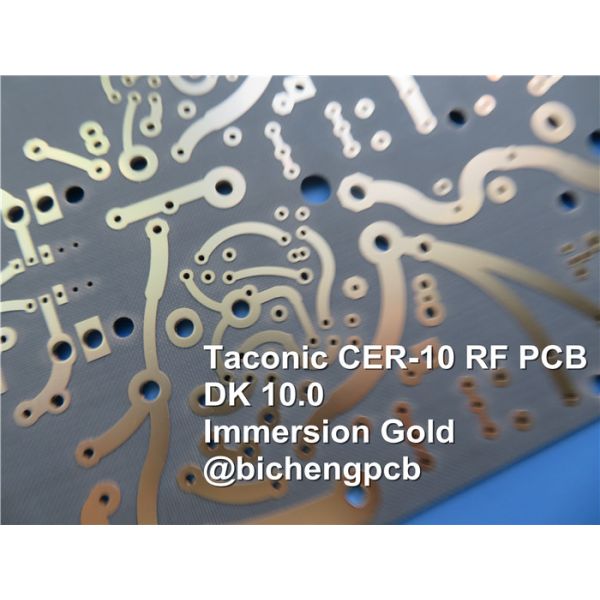 Double Sided PCB 25mil CER-10 Substrates With Black Silkscreen And Immersion Gold