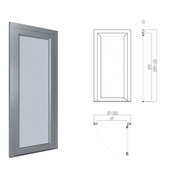 Hand Pulled Door Manual Opening / Automatic Closing For Mechanical Safety