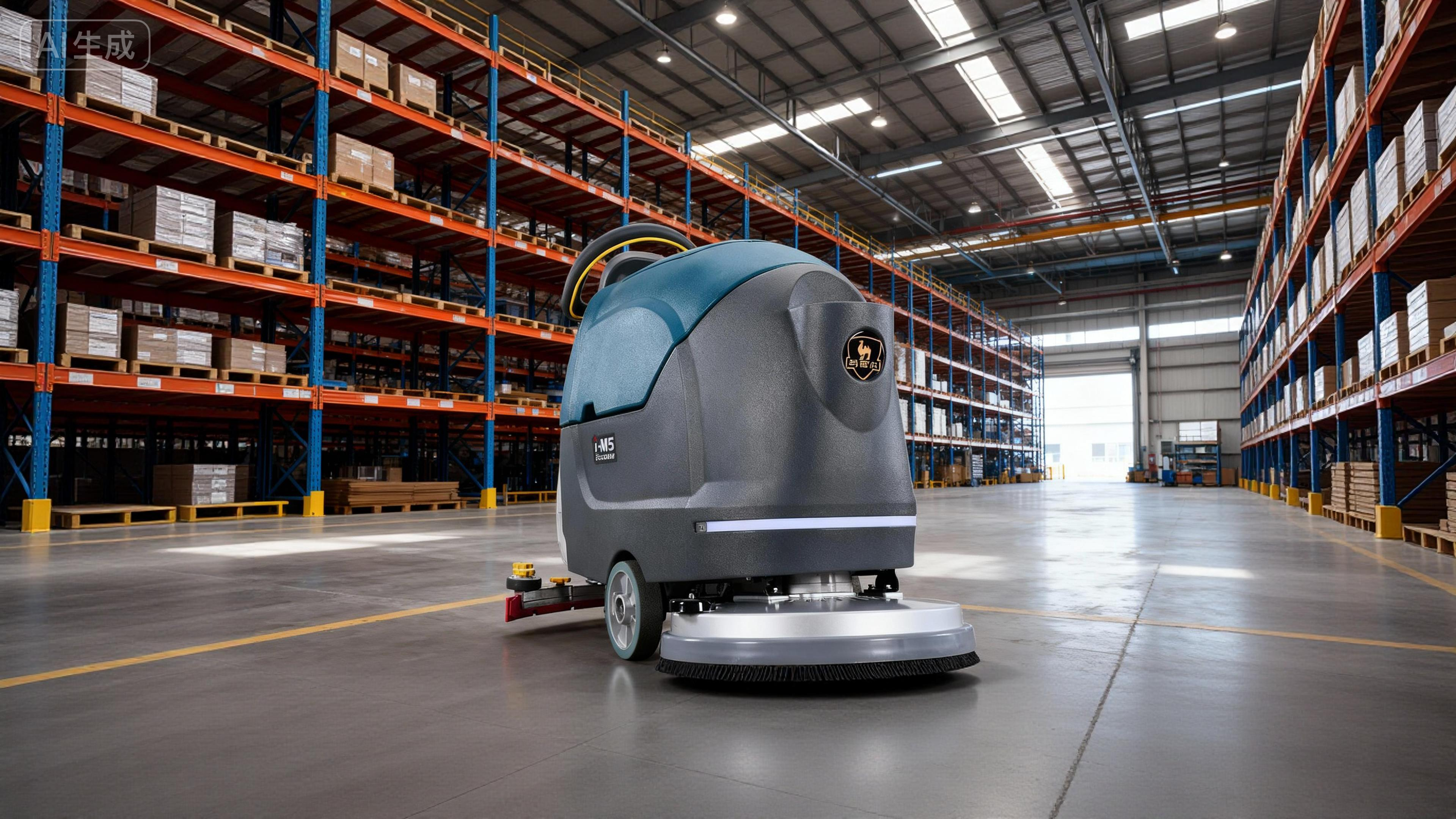 Marshell i‑M5 Walk‑behind Floor Scrubber – 60/65L Tank, 6hr Runtime, Commercial Floor Cleaner