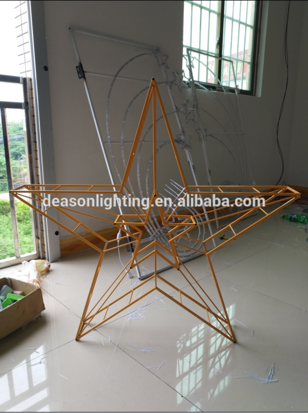 Customize commercial 3ft 4ft 5ft 6ft 8ft shopping mall large hanging LED christams star