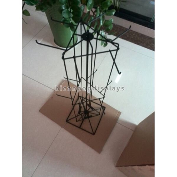 Metal Wire Flooring Display Stands / Rotating Hanging Socks Display Rack