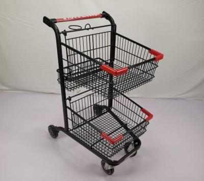 Customizable Portable Grocery Store Cart 60Kgs Loading Capacity Shopping Trolley Cart