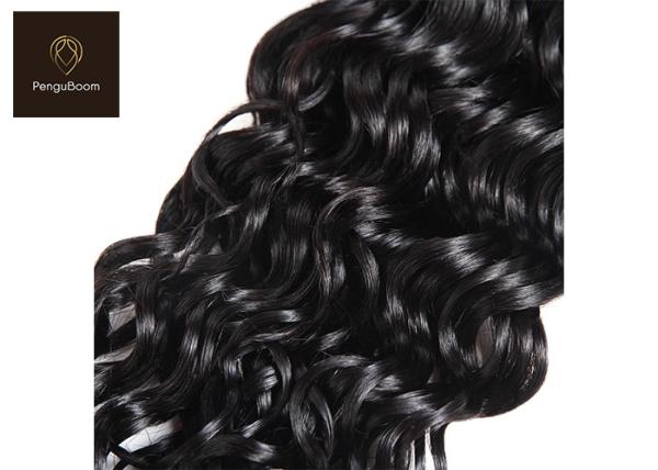 Black 100g/Pcs Water Wave Human Hair Bundles , 8a human hair bundles