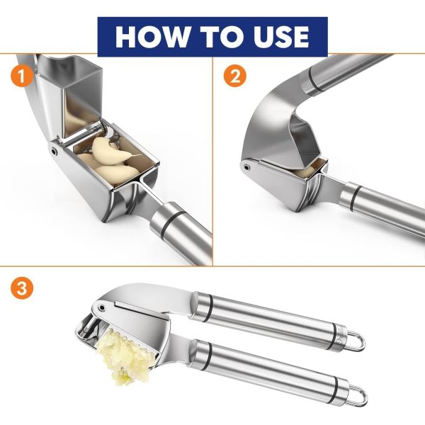 Garlic Masher Vegetable Pepper Ginger Squeezer Handheld Crushing Tool Kitchen Accessories
