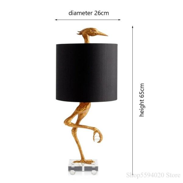 Creative Design Ostrich Shape Table Lamp American and Western Living Room minimalist desk lamp(WH-MTB-45)