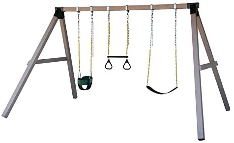 Зелёный свинг набор скобки тяжеловесная сталь А-рамка оборудование с деревянными винтами стиральные машины