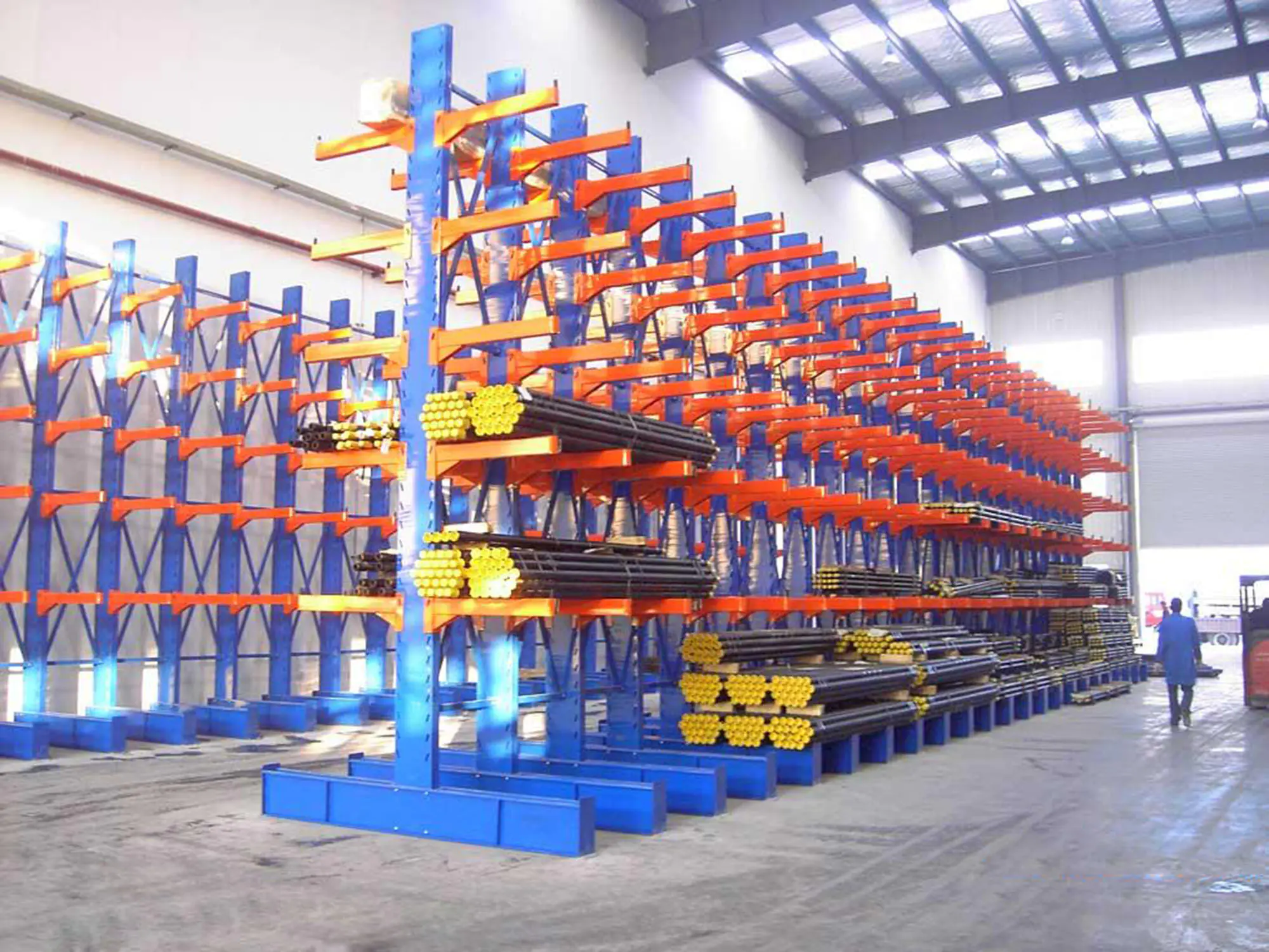 Customized Heavy Metal Cantilever Rack Fashion Supermarket and Wood Storage