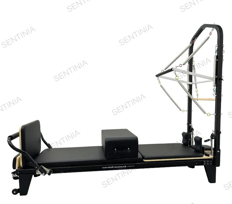 Silent Maple Wood Foldable Pilates Reformer Machine Space Saving ODM