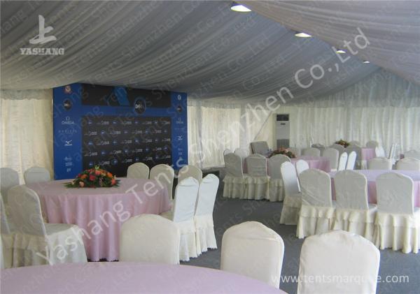 Water Proof White Event Tents , Lining Decoration Outside Canopy Tents For Events