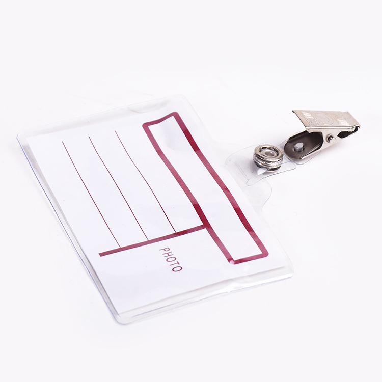 high quality plastic ID card transparent badge holder