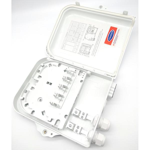 8 Ports FTTH Terminal Box White Outdoor Corridor PC 8 Core Optic Fiber Distribution Box