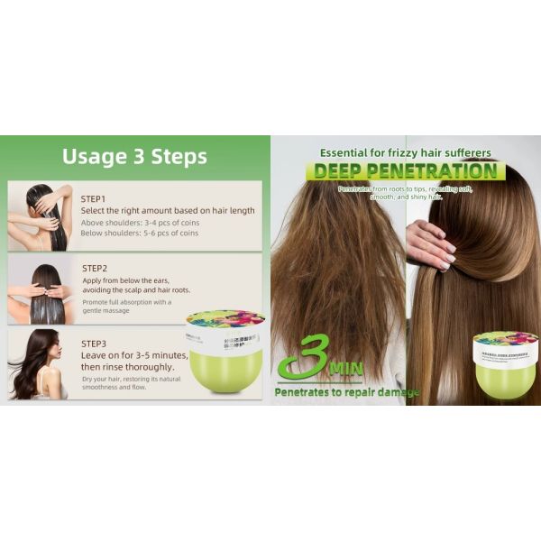 ZHISEJI 500ml Acid Nourish Hair Mask Smoothing Shine  Salon Use Bulk Wholesale OEM