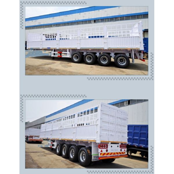 TITAN 4 Axle 80Ton Stake Cargo Semi Trailer | Stake Semi Trailer