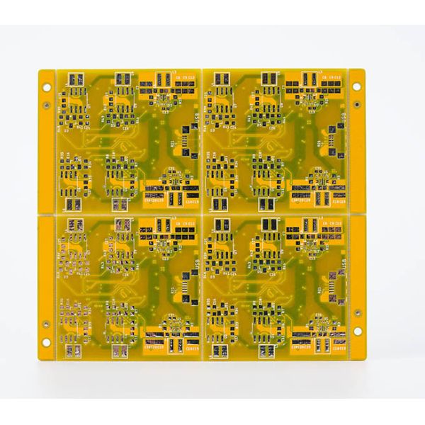 Yellow Lead Free PCBA SMT 6 Layer PCB Fabrication Tin Spraying Process