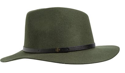 hot sale fashion decorated Felt Green fedora hat