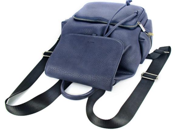 Embroidery Genuine Leather Handbags , 10 - 15L Cute Backpack Purse For Students