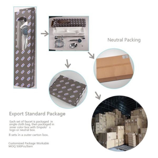 Wall Mounted Bath Shower Rail Set , SS Material 650mm Length Shower Riser Rail Kit