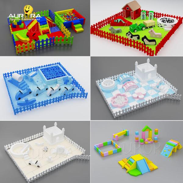 Soft Toy Blue White Kids Soft Play Equipment Non Toxic Customized Logo