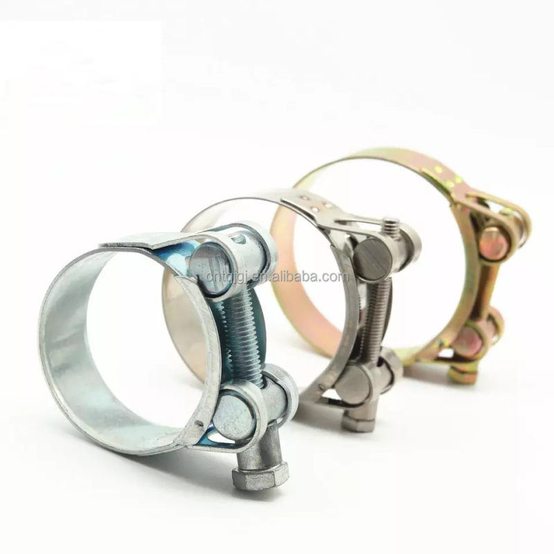 ODM Heavy Duty Clamp Manufacture Exhaust Hollow T Bolt European Clamp Carbon Steel Pipe Clamps Metric Measurement System