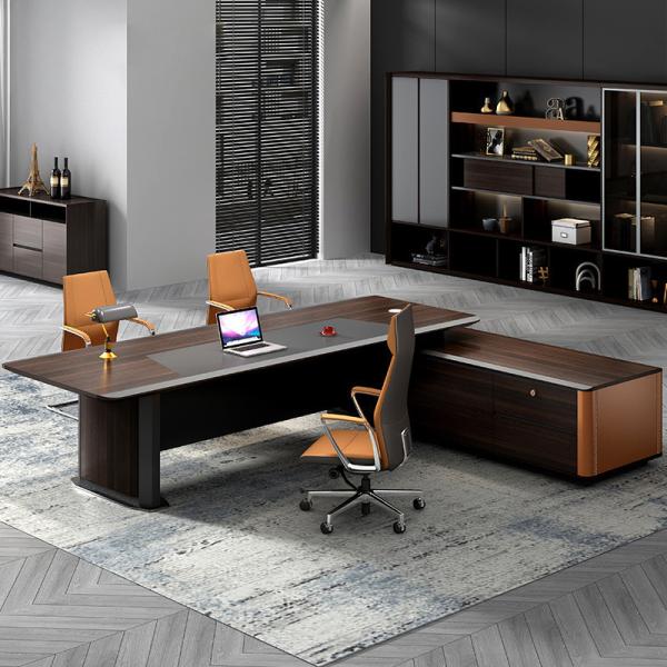 Modern Large Executive Wooden Furniture with Drawers and ISO9001/ISO14001 Certification