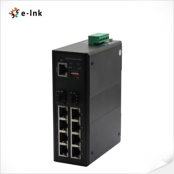 Commutateur PoE+ industriel géré 8 ports 802.3at 30W 2 emplacements fibre SFP