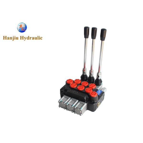 Salami Vemd6 21 Gpm Hydraulic Directional Control Valve Sae 10/12 Inlet / Outlet 3 Spool 4 Way 3 Pos Tandem Ctr