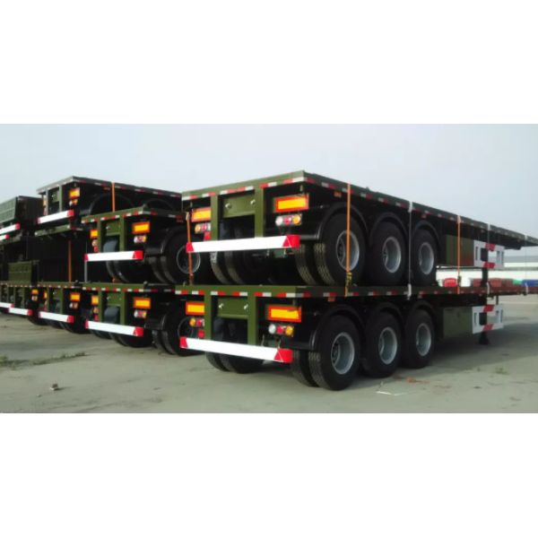 Sinotruk Cimc 40 Ft Van Type Container Box Semi Trailer Trucks With Rear Door 4 Axles