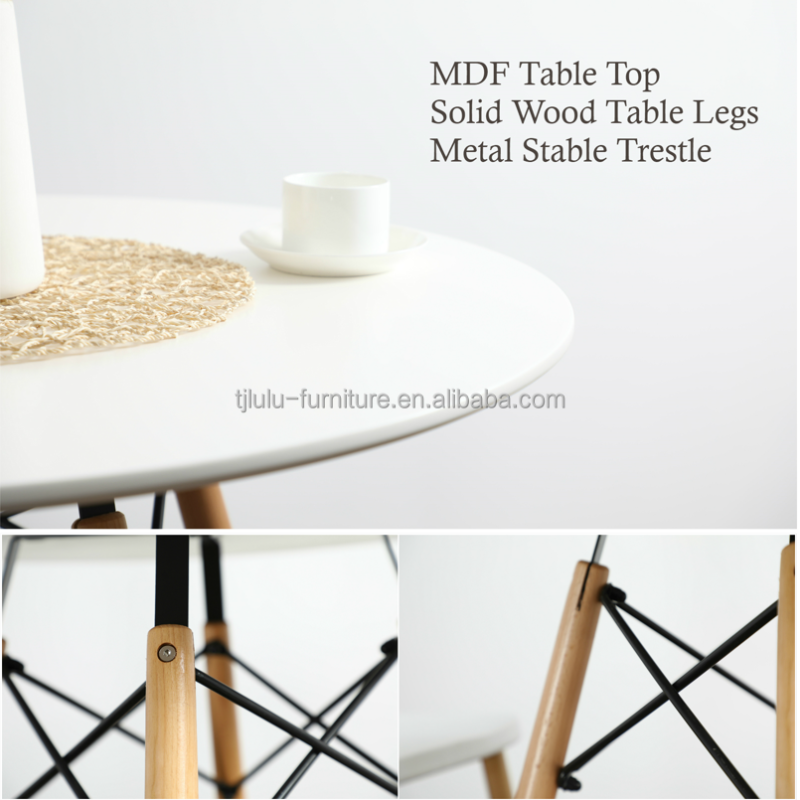 NO Folded Assurance Customized Practical Professional Square Dinning Table with Solid Wood Leg Coffee Table Mail Packing