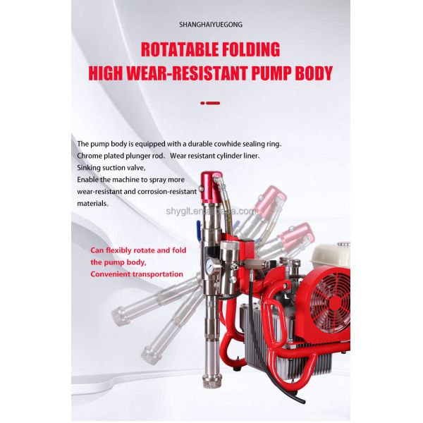 High Pressure Piston Airless Paint Sprayer Electric Gas Hydraulic Wall Paint Spray Gun