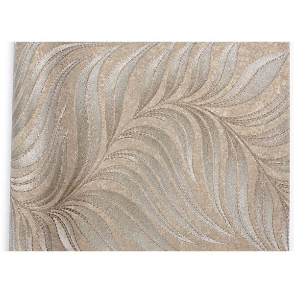 Modern Style Washable Vinyl Wallpaper , Vinyl Wall Coverings with Golden Leaf Pattern