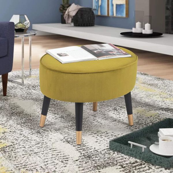 Fabric Living Room Stool , Home Upholstered Stools For Living Room Stable