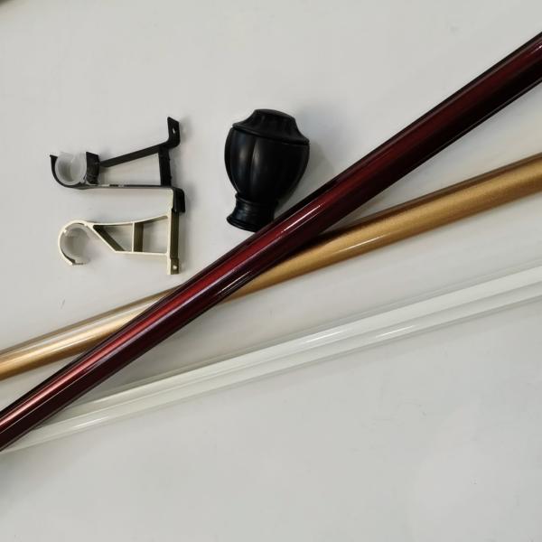6.7 Metres Zinc Alloy 0.7mm Long Black Curtain Rod
