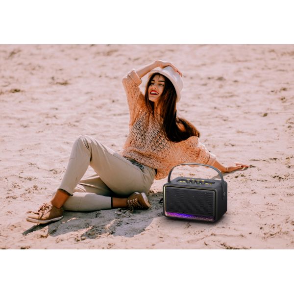 Gadgets 2025 50W Premium Sound Bluetooth Speaker with Wireless Microphone for Karaoke