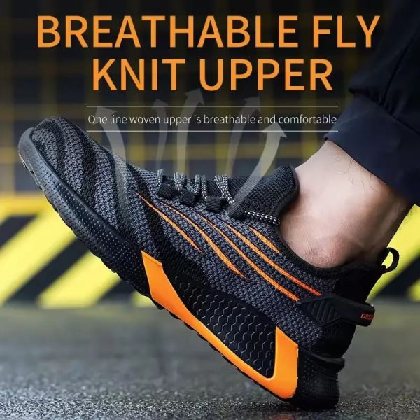 Fly Woven Breathable Walking Shoes Womens Soft Rubber Sole Shoes Black