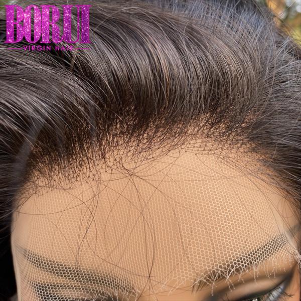 Perucas retas do Frontal do laço do cabelo humano da onda do Virgin de alta qualidade por atacado