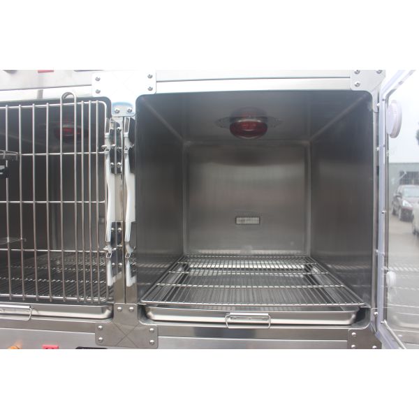 jaula de acero inoxidable del animal doméstico del oxígeno 228kg de la terapia del 1220x700x1815Mm