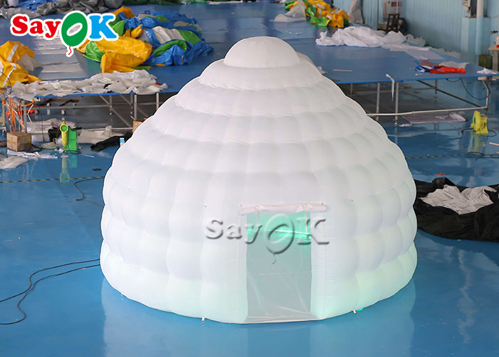 Раздувной шатер 4m иглу 13ft привел освещать шатер Yurt купола иглу раздувной для на открытом воздухе располагаться лагерем